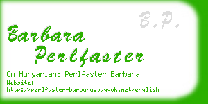 barbara perlfaster business card